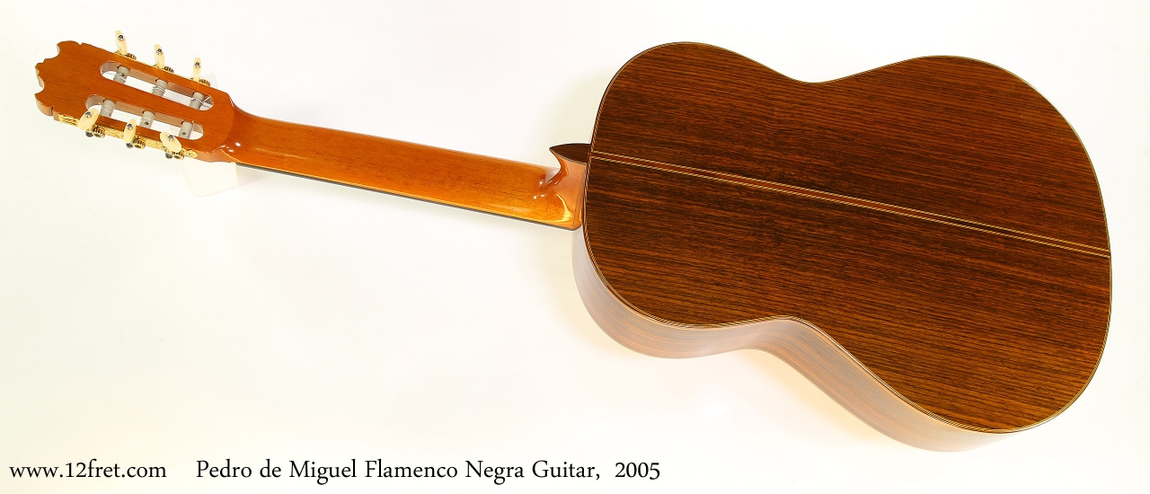 Pedro de Miguel Flamenco Negra Guitar,  2005 Full Rear View