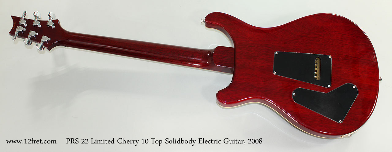 PRS 22 Limited Cherry 10 Top Solidbody Electric Guitar, 2008 Full Rear View