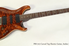 PRS 513 Carved Top Electric Guitar, Amber 2008 Full Front View