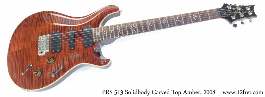 PRS 513 Solidbody Carved Top Amber, 2008 Full Front View