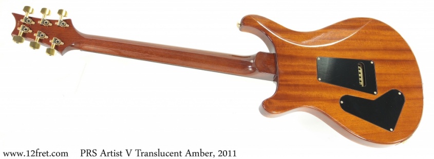 PRS Artist V Translucent Amber, 2011 Full Rear View