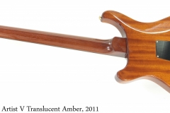 PRS Artist V Translucent Amber, 2011 Full Rear View