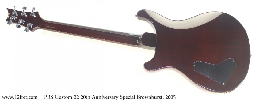 PRS Custom 22 20th Anniversary Special Brownburst, 2005 Full Rear View
