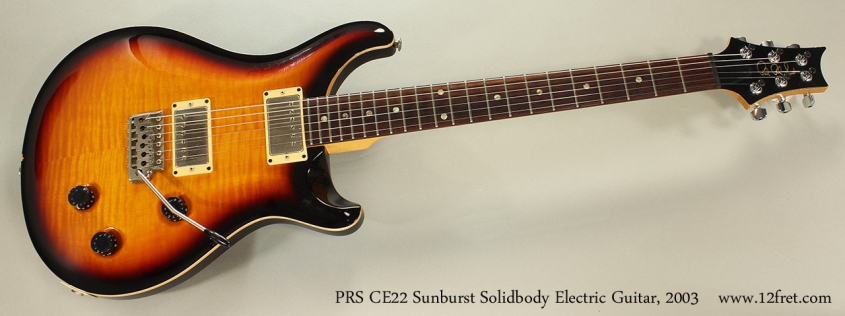 PRS CE22 Sunburst Solidbody Electric Guitar, 2003 Full Front VIew