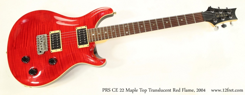 PRS CE 22 Maple Top Translucent Red Flame, 2004 Full Front View