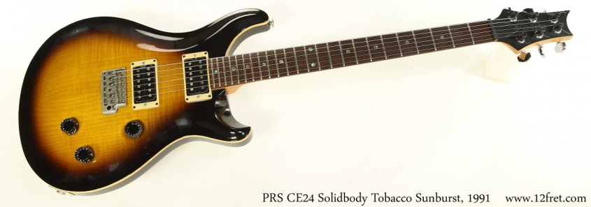 PRS CE24 Solidbody Tobacco Sunburst, 1991 Full Front View