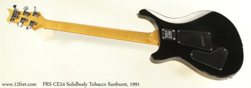 PRS CE24 Solidbody Tobacco Sunburst, 1991 Full Rear View