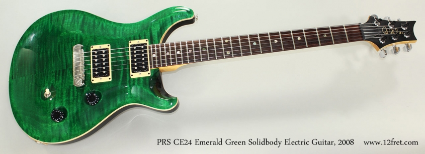 PRS CE24 Emerald Green Solidbody Electric Guitar, 2008 Full Front View