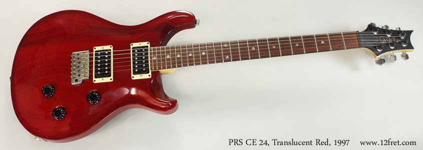 PRS CE 24, Translucent Red, 1997 Full Front View