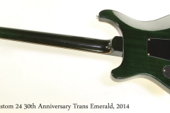 PRS Custom 24 30th Anniversary Trans Emerald, 2014 Full Rear View