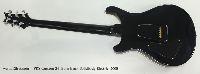 PRS Custom 24 Trans Black Solidbody Electric, 2008 Full Rear View