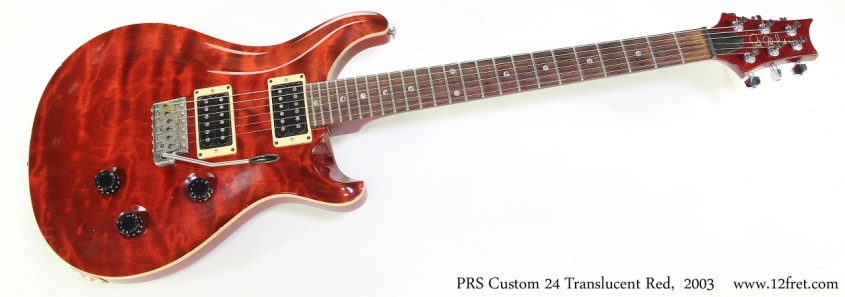 PRS Custom 24 Translucent Red,  2003   Full Front View