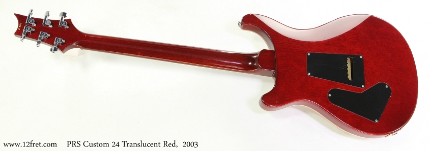 PRS Custom 24 Translucent Red,  2003   Full Rear VIew