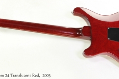 PRS Custom 24 Translucent Red,  2003   Full Rear VIew