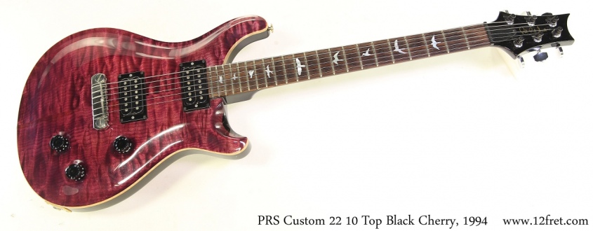 PRS Custom 22 10 Top Black Cherry, 1994 Full Front View