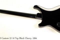 PRS Custom 22 10 Top Black Cherry, 1994 Full Rear View
