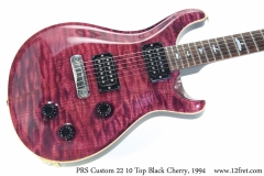 PRS Custom 22 10 Top Black Cherry, 1994 Top View