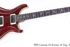 PRS Custom 22 Korina 10 Top, 2017 Full Front View