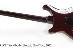 PRS DGT Solidbody Electric GoldTop, 2022 Full Rear View