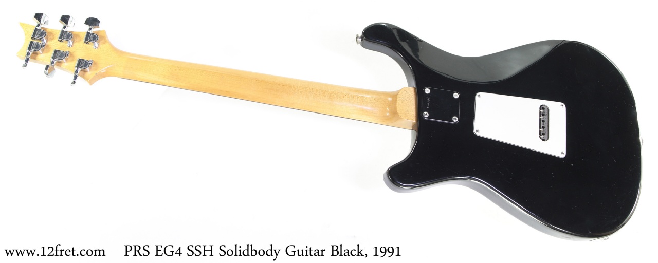 PRS EG4 SSH Solidbody Guitar Black, 1991 Full Rear View