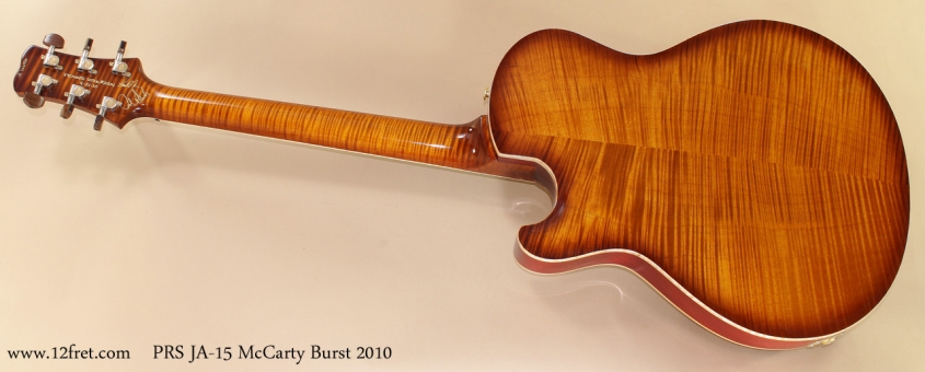 PRS JA-15 McCarty Burst 2010 full rear view