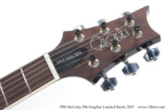 PRS McCarty 594 Soapbar Limited Burst, 2017 Head Front View