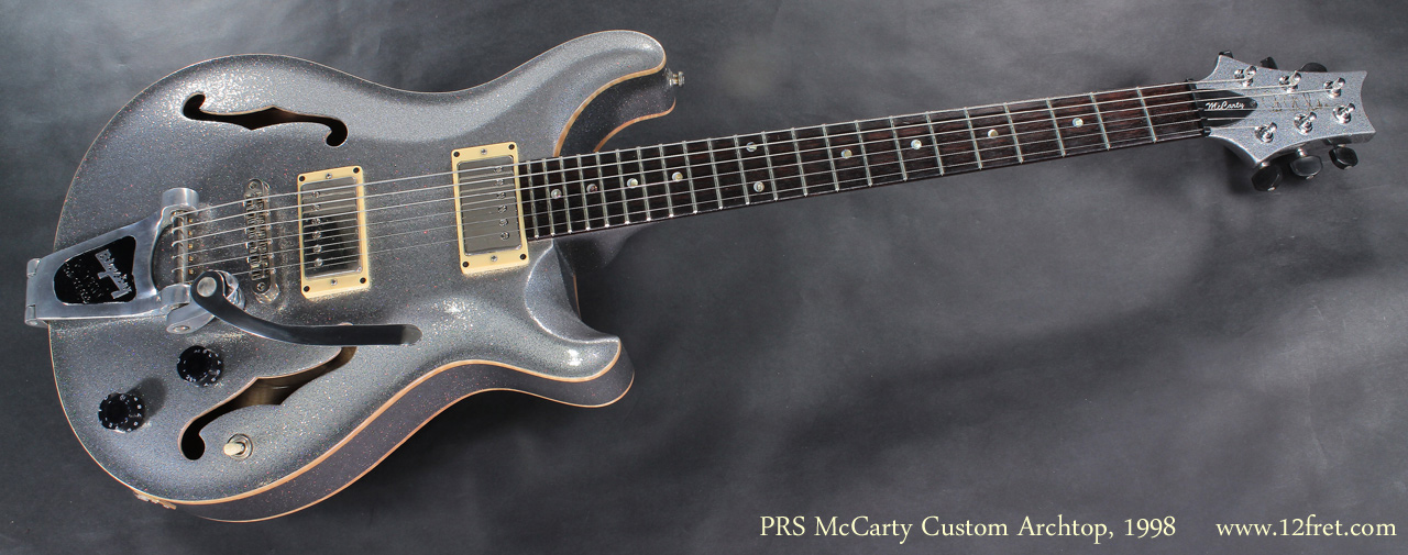 PRS McCarty Silver Sparkle Archtop 2008 full front view