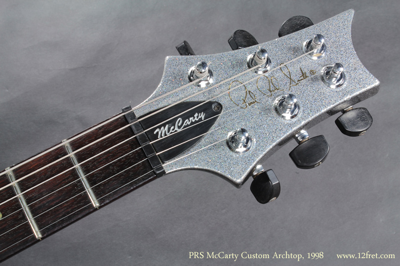 PRS McCarty Silver Sparkle Archtop 2008 head front view
