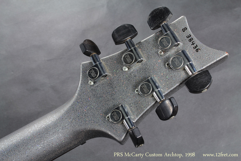 PRS McCarty Silver Sparkle Archtop 2008 head rear view