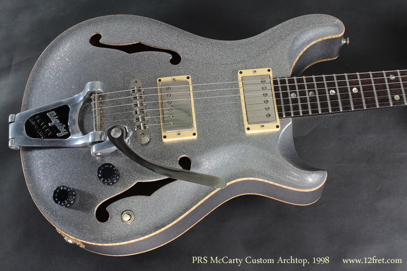 PRS McCarty Silver Sparkle Archtop 2008 top