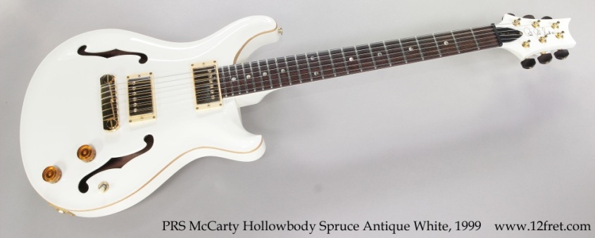 PRS McCarty Hollowbody Spruce Antique White, 1999 Full Front View