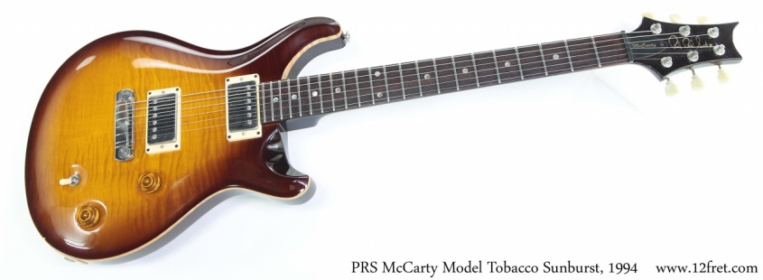 PRS McCarty Model Tobacco Sunburst, 1994 Full Front View