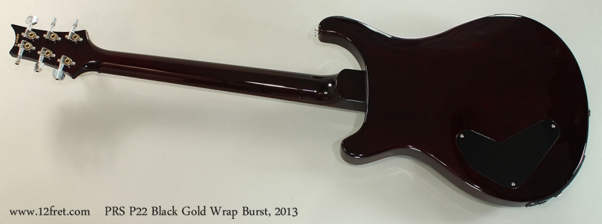 PRS P22 Black Gold Wrap Burst, 2013 Full Rear View