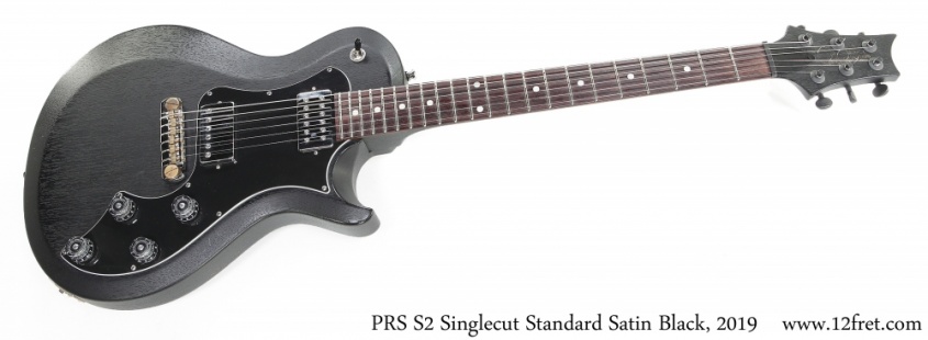PRS S2 Singlecut Standard Satin Black, 2019 Full Front View