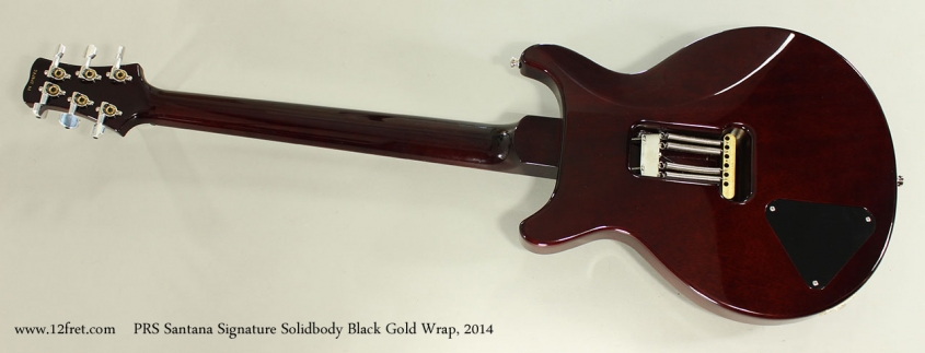 PRS Santana Signature Solidbody Black Gold Wrap, 2014 Full Rear View