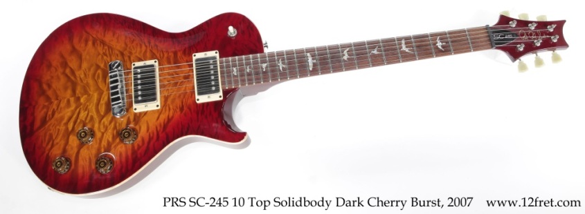 PRS SC-245 10 Top Solidbody Dark Cherry Burst, 2007 Full Front View