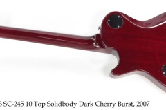 PRS SC-245 10 Top Solidbody Dark Cherry Burst, 2007 Full Rear View
