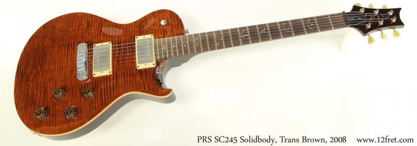 PRS SC245 Solidbody, Trans Brown, 2008 Full Rear View