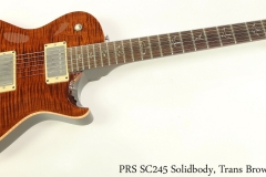 PRS SC245 Solidbody, Trans Brown, 2008 Full Rear View