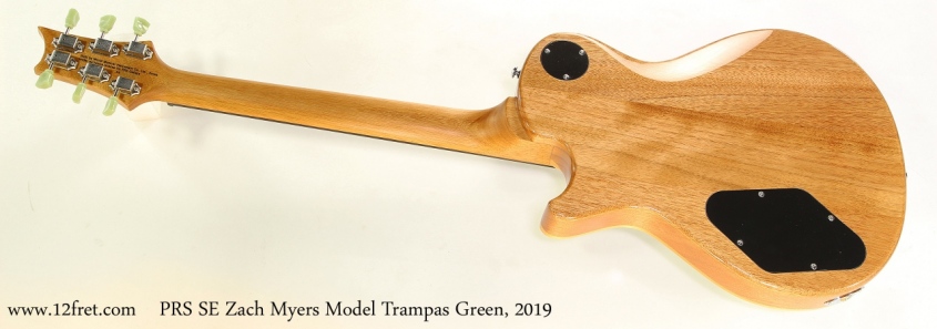 PRS SE Zach Myers Model Trampas Green, 2019    Full Rear View