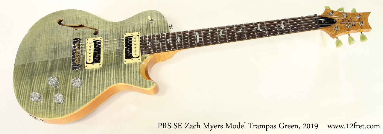 PRS SE Zach Myers Model Trampas Green, 2019    Full Front View