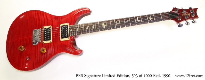 PRS Signature Limited Edition, 593 of 1000 Red, 1990 Full Front View