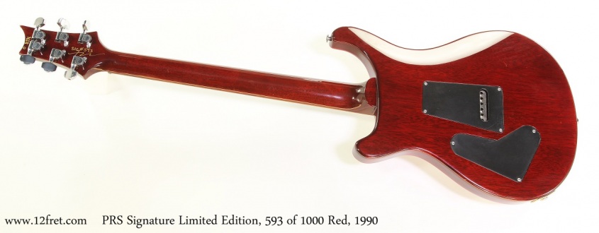 PRS Signature Limited Edition, 593 of 1000 Red, 1990 Full Rear View