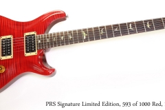 PRS Signature Limited Edition, 593 of 1000 Red, 1990 Full Front View