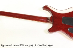 PRS Signature Limited Edition, 593 of 1000 Red, 1990 Full Rear View