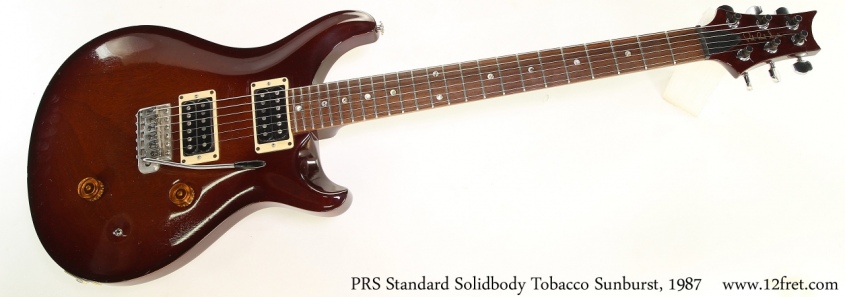 PRS Standard Solidbody Tobacco Sunburst, 1987 Full Front View