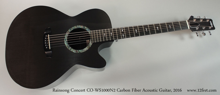 Rainsong Concert CO-WS1000N2 Carbon Fiber Acoustic Guitar, 2016 Full Front View
