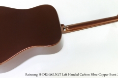 Rainsong H-DR1000LN2T Left Handed Carbon Fibre Copper Burst 2018  Full Rear View
