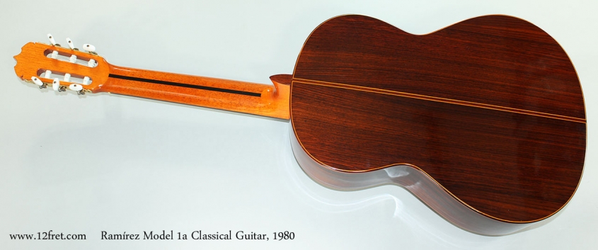 Ramírez Model 1a Classical Guitar, 1980 Full Rear View