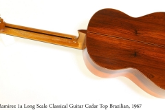 Ramirez 1a Long Scale Classical Guitar Cedar Top Brazilian, 1967 Full Rear View